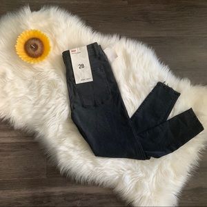 NWT Warp + Weft Black High Rise Legging Jean Sz 28